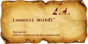 Losonczi Anikó névjegykártya